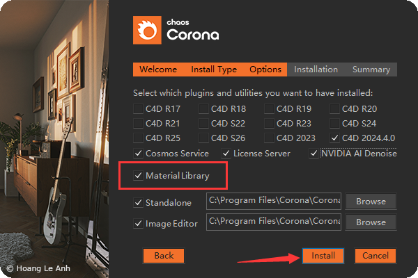 Corona 11.2 for Cinema 4D R17-2024正式官方破解版安装图文教程