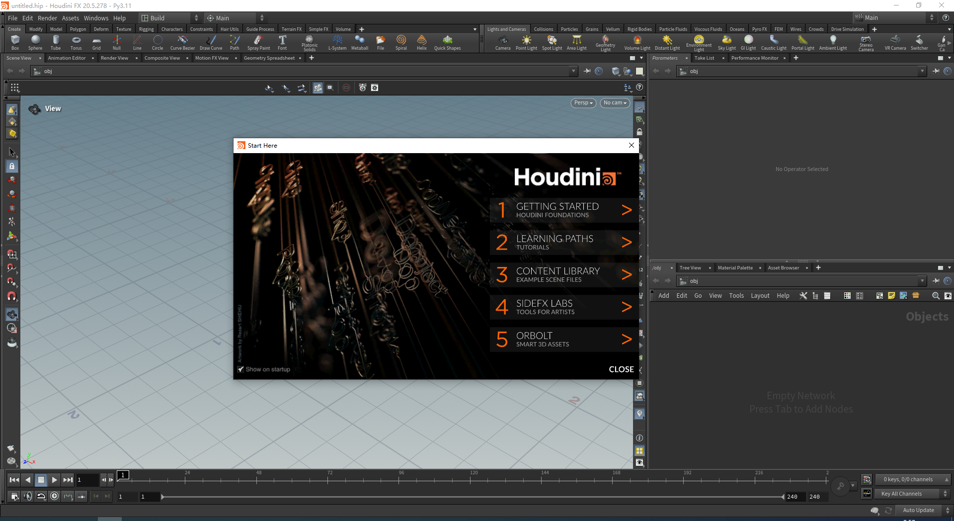 SideFX Houdini FX 20.5 最新免费英文破解版安装图文教程