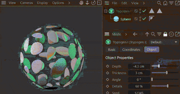 Trypo Lite v1.1 for C4D R15-2023【多边形曲面细分圆孔镂空生成插件】免费版