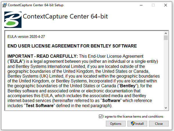 bentley contextcapture center v10.18.00.232【英文破解版】下载安装图文教程