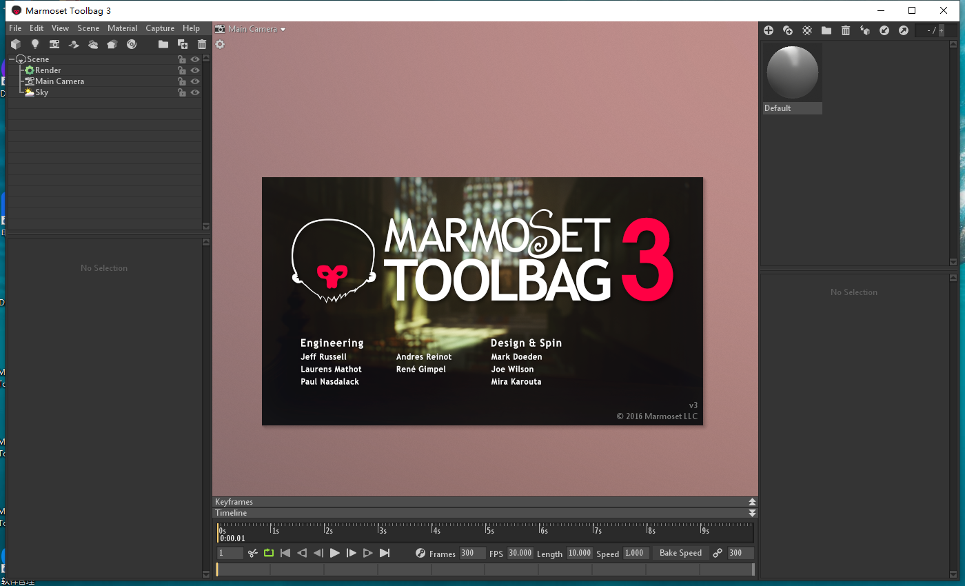 八猴渲染器3破解版【Marmoset Toolbag 3.0免费版】英文破解版