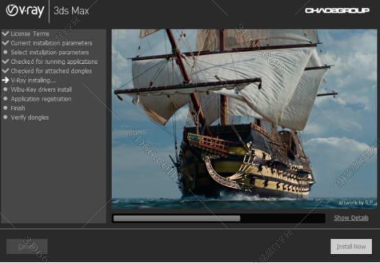 VRay3.4【VR3.4渲染器】vray3.4 for 3dmax2017中/英文双语切换（64位）官方破解版安装图文教程