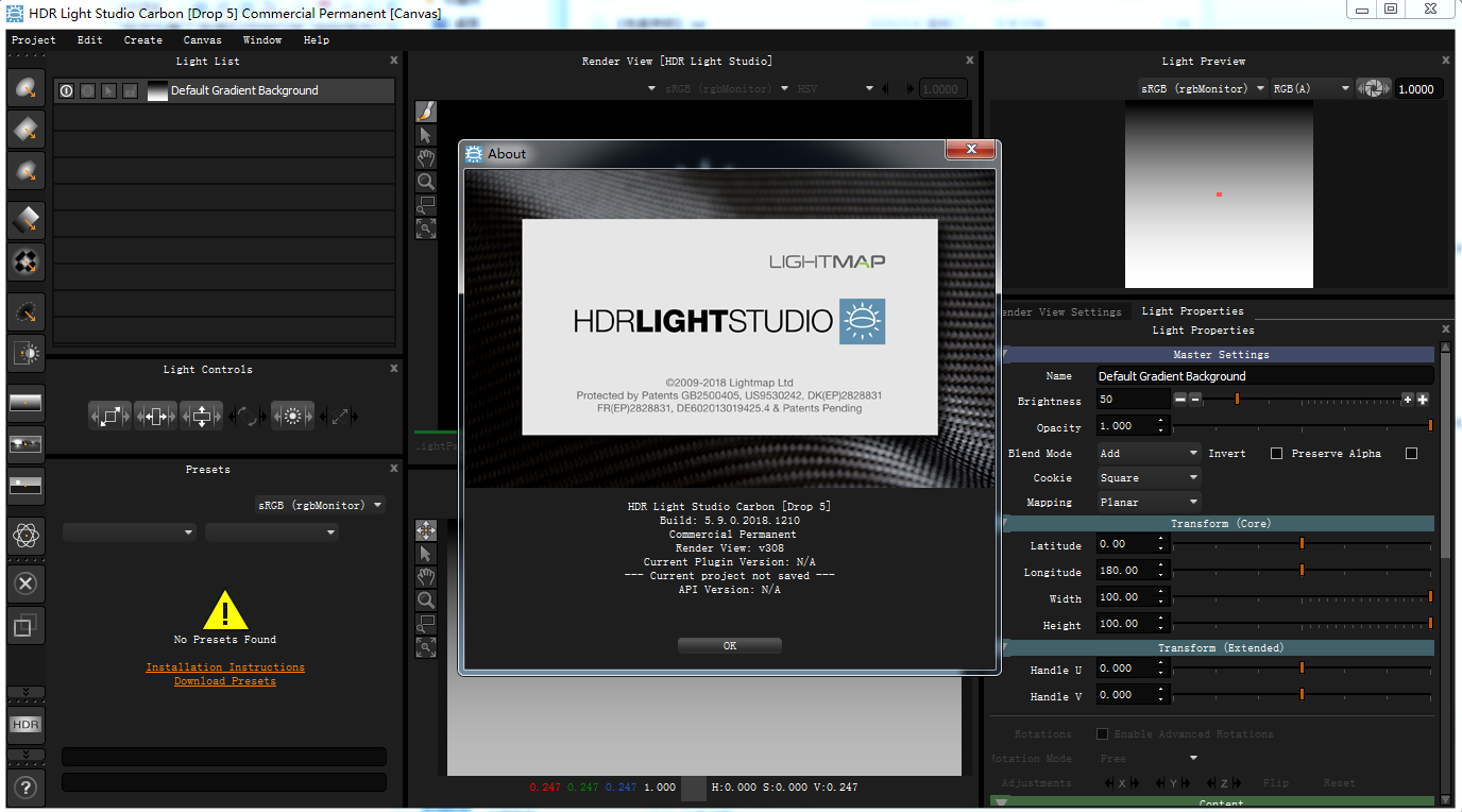 Lightmap HDR Light Studio Carbon 5.9.0【三维渲染室内摄影棚灯光HDR环境软件】win破解版 附安装教程安装图文教程