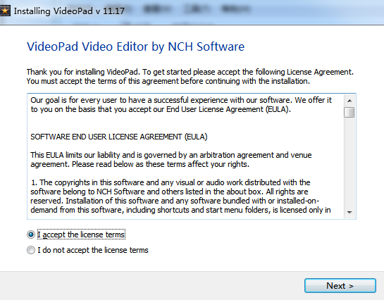 VideoPad Video Editor v11.17【视频编辑器】英文免费版下载安装图文教程