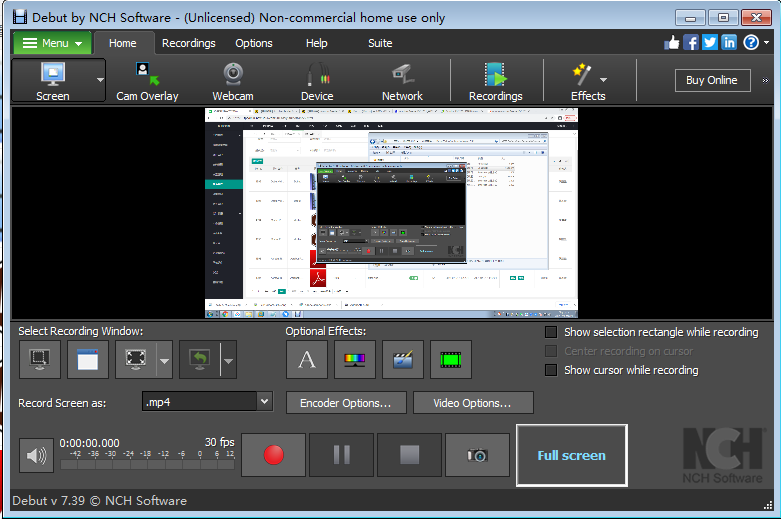 Debut Video Capture Software (屏幕录制软件) V7.39免费版安装图文教程