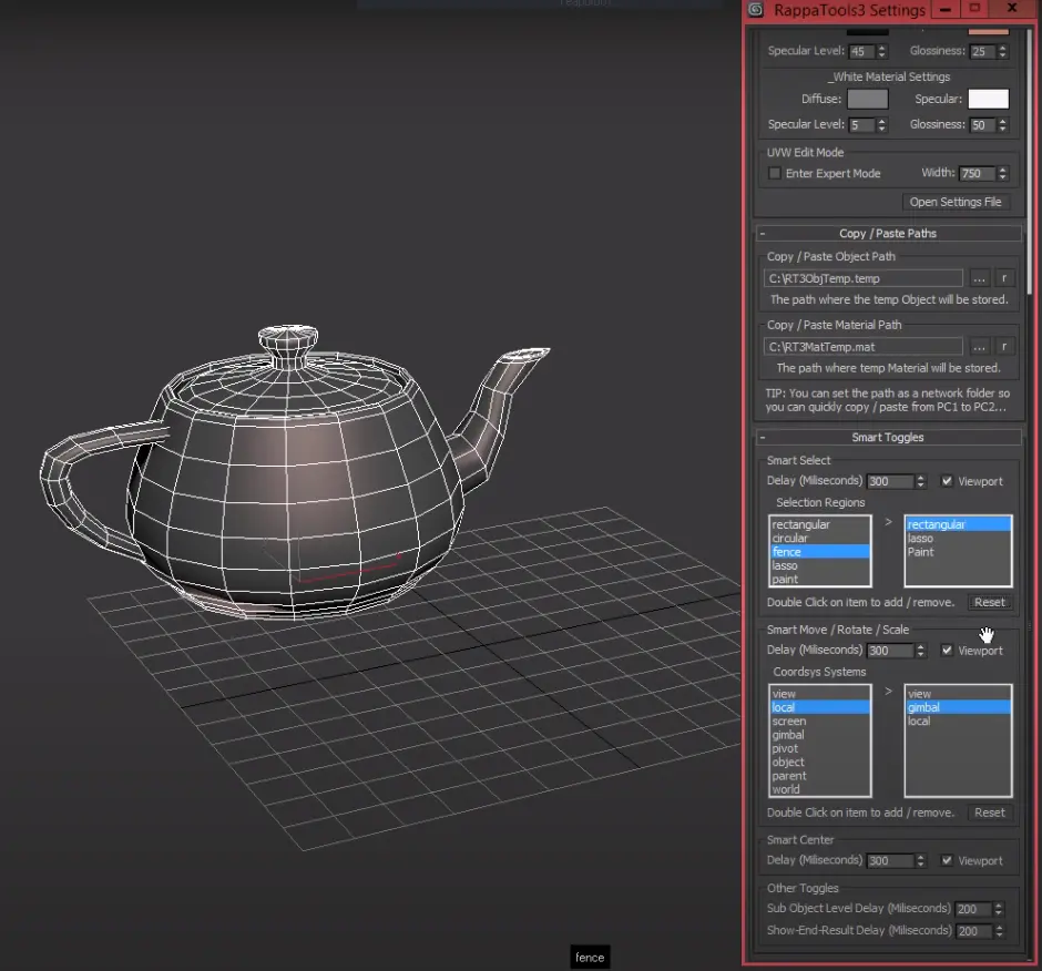 【3dmax插件】3DS MAX自定义快捷工具栏 Rappa Tools V3.56 3ds Max 2010-2023英文版下载