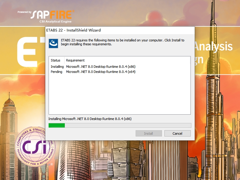 CSI ETABS Ultimate 22.5（房屋建筑结构分析设计软件）最新免费激活版安装图文教程