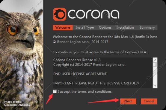 Corona Renderer1.6.3【CR渲染器1.6.3】for 3dmax2012-2018(64位)英文破解版安装图文教程