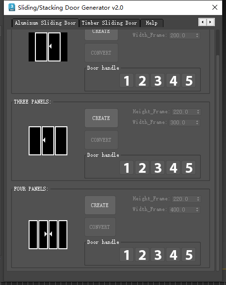 Sliding Door Generator 2.0 for 3damx官方免费版