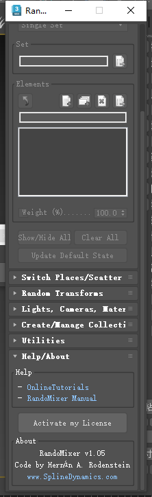 RandoMixer 1.05（3dmax多模型导入组合插件）官方免费版