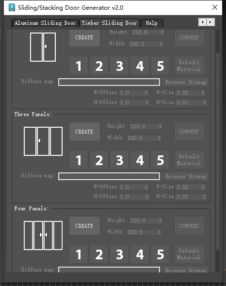 Sliding Door Generator 2.0 for 3damx官方免费版