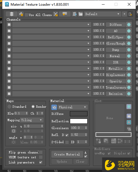 Gumroad-Material Texture Loader v1.830（3dmax PBR材质加载插件）免费版